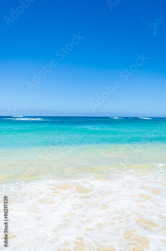 Ocean and tropical sandy beach background