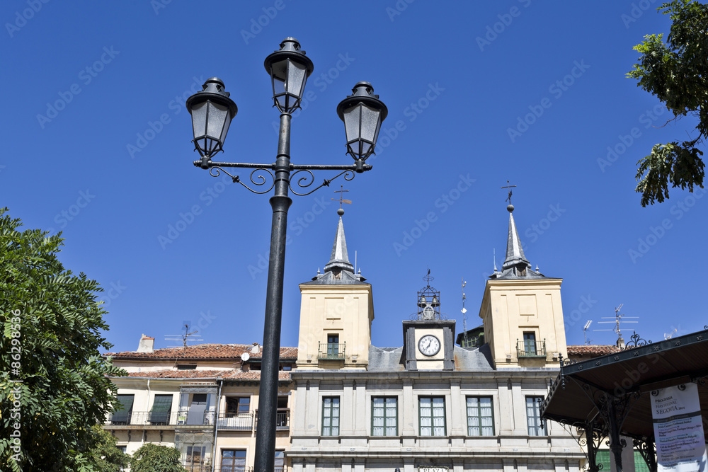 Segovia Town Hall and Lamppost