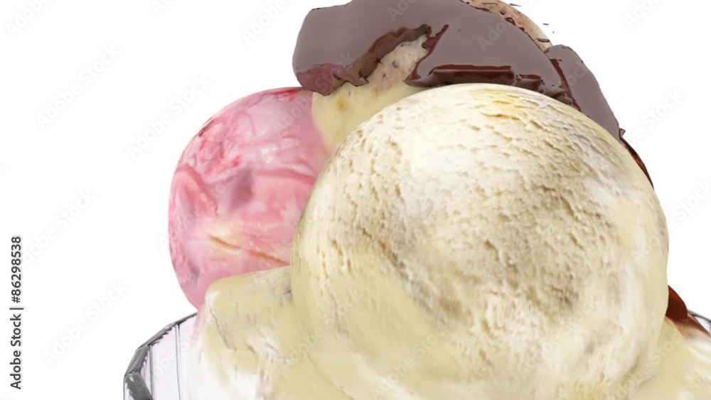 Helado con chocolate