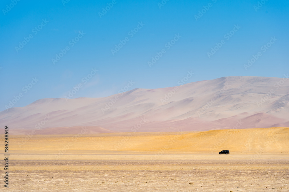 the Paracus National Reserve, Peru - Desert moutain view with a