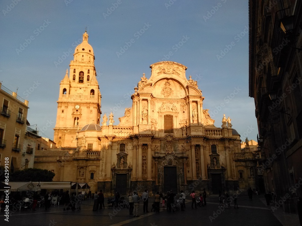 Atardecer en la Catedral de Murcia