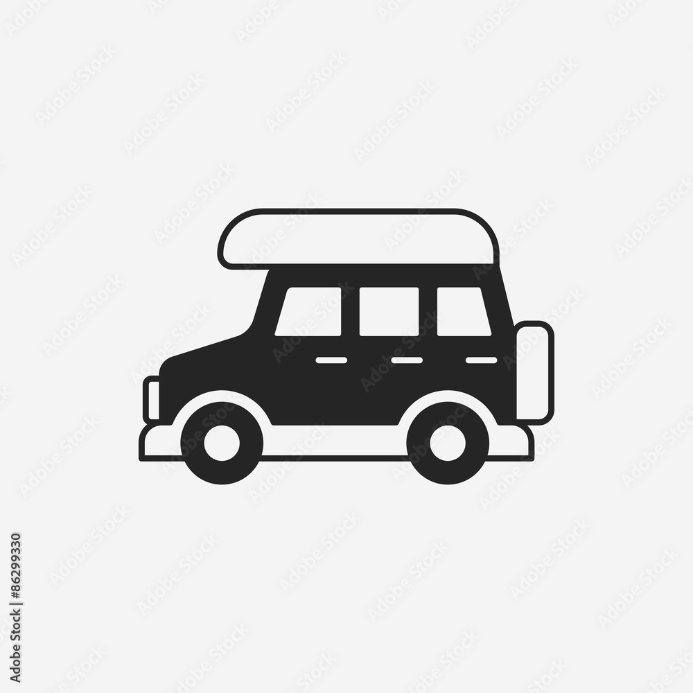 Camper van icon