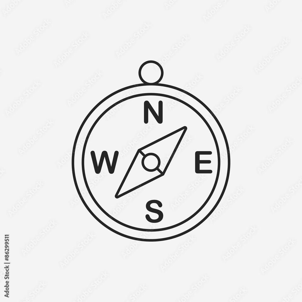 compass line icon compass line icon