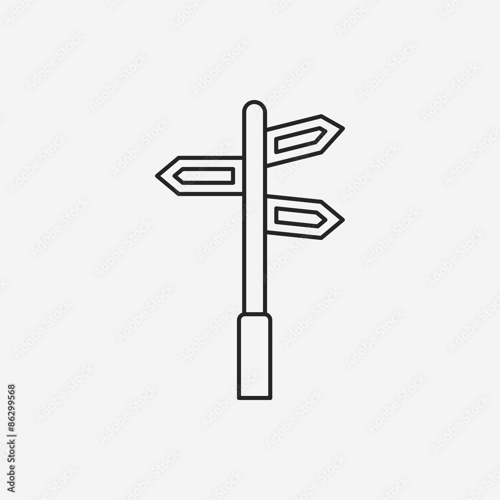 signpost line icon signpost line icon