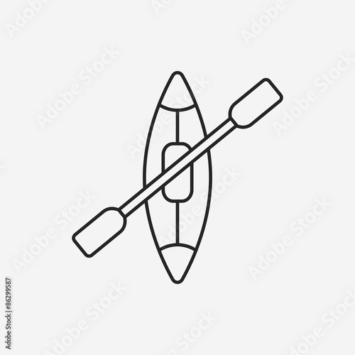 Canoe line icon