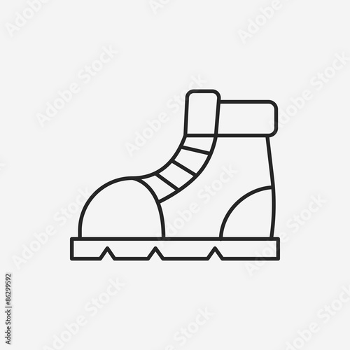 camping boot line icon