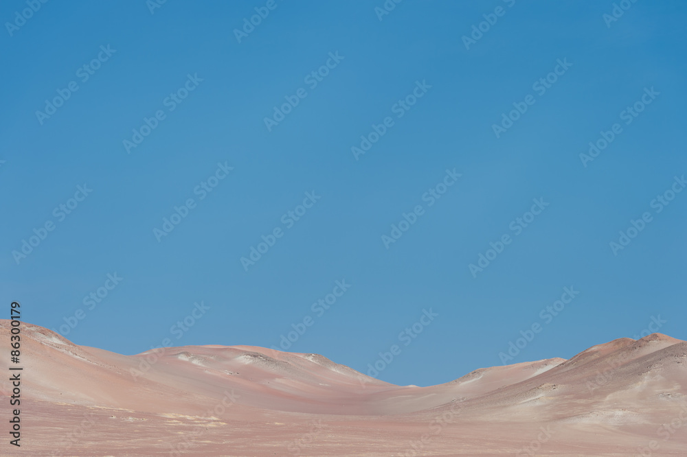 Fototapeta premium the Paracus National Reserve, Peru - Red Desert moutain view