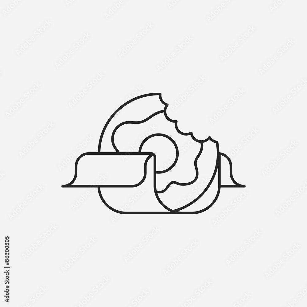 donut line icon donut line icon