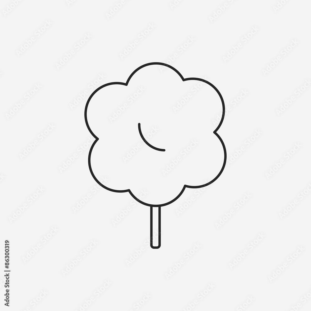 lollipop line icon lollipop line icon