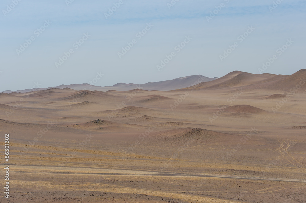 the Paracus National Reserve, Peru - Desert moutain view the Paracus National Reserve, Peru - Desert moutain view
