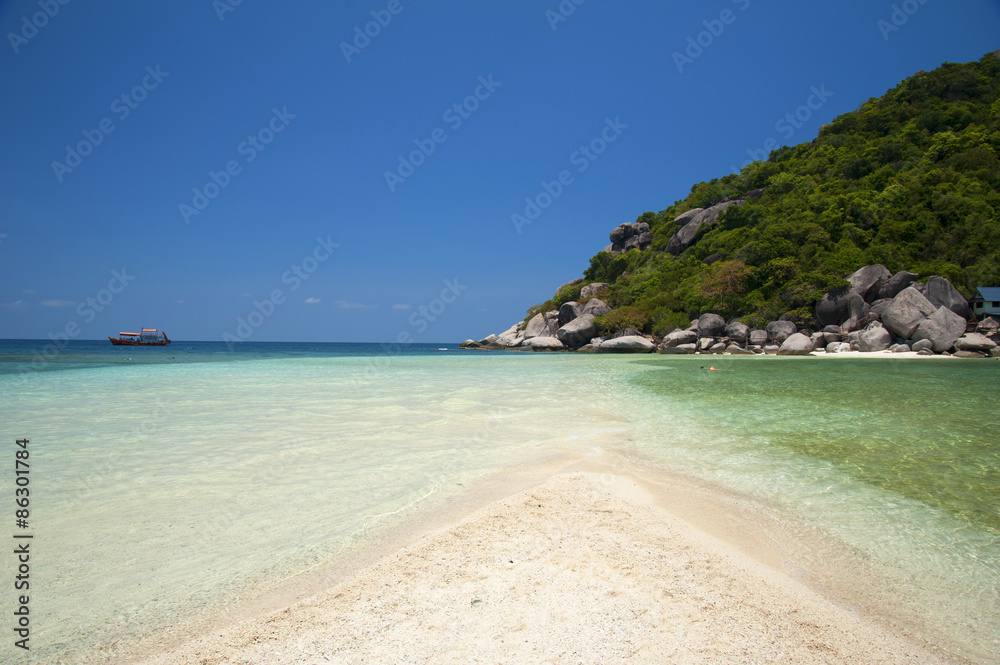 Naklejka premium Summer Beach on the Island