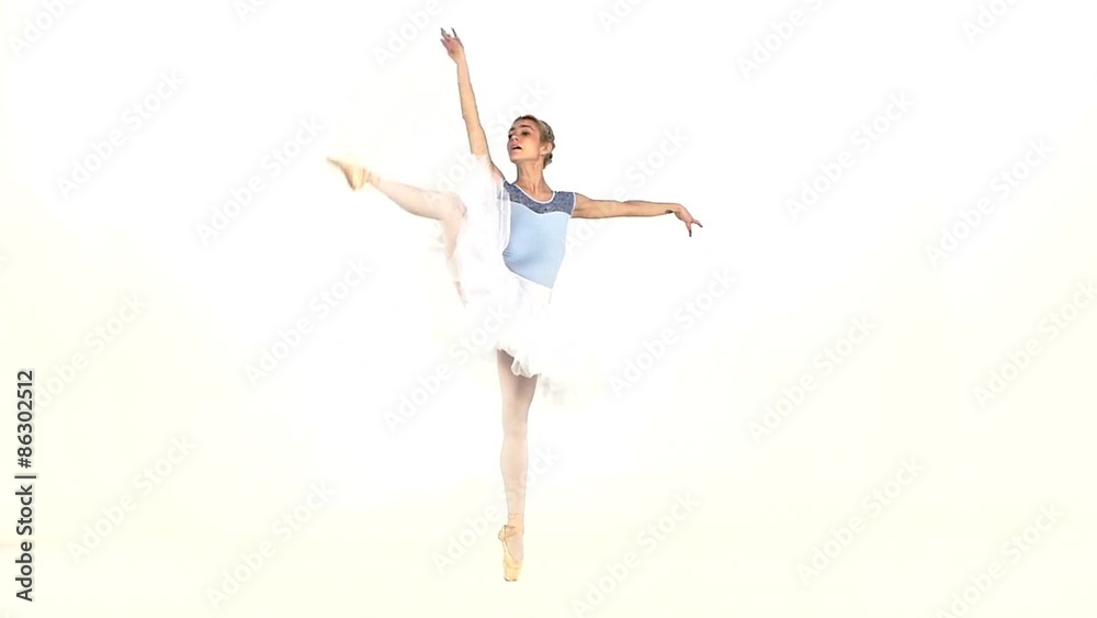 Beautiful female ballet dancer, slow motion Beautiful female ballet dancer, slow motion