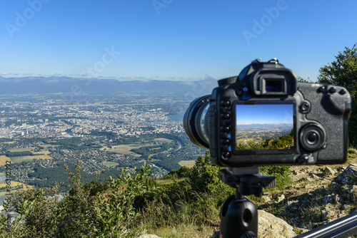 a view to Geneva with a camera photo