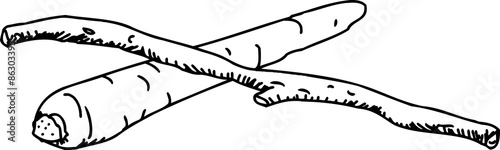 Outlined Carrot and Stick