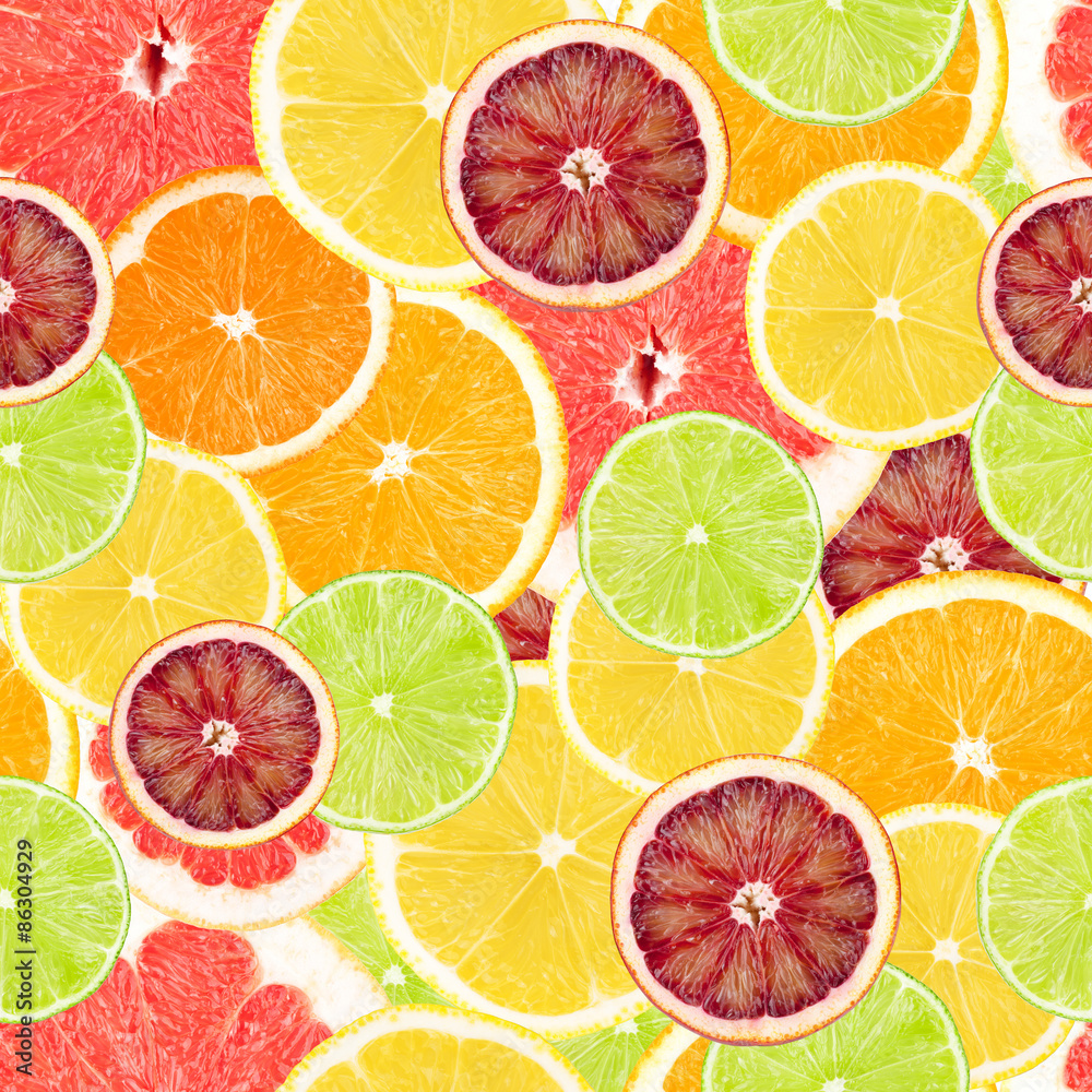 Fototapeta premium Citrus seamless background