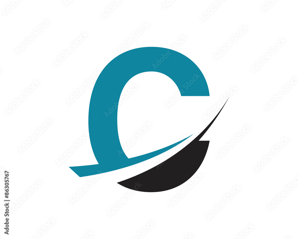 C Letter Swoosh Modern Logo C Letter Swoosh Modern Logo