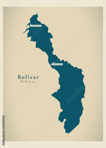 Modern Map - Bolivar CO photo