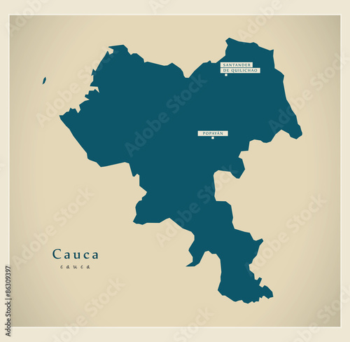 Modern Map - Cauca CO photo