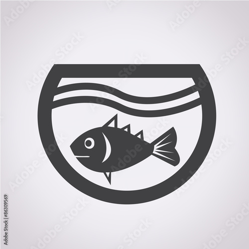 fish in aquarium icon