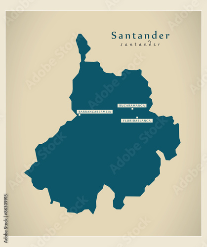 Modern Map - Santander CO photo