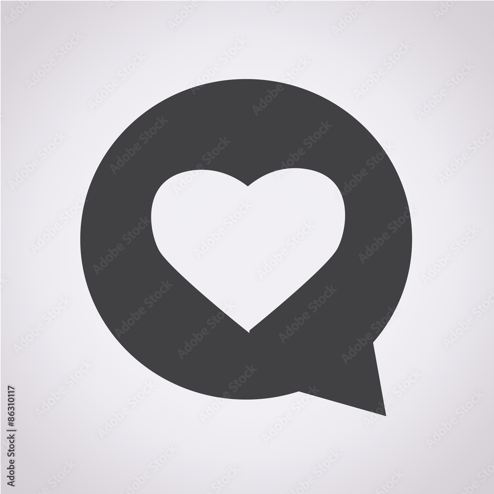 Heart speech bubble icon Heart speech bubble icon