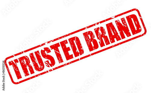 Trusted brand red stamp text