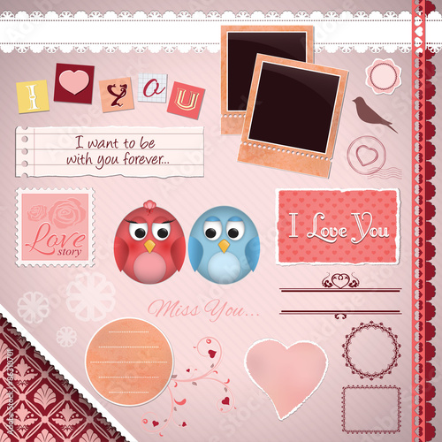 Scrapbooking Set: I love you