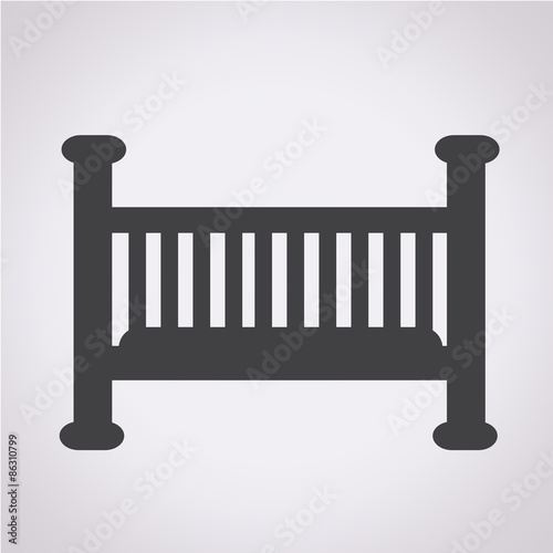 Baby crib icon