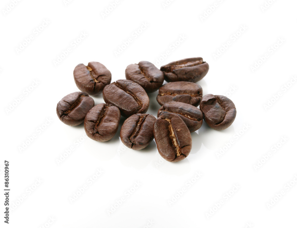 coffee beans espresso isolated on white background macro coffee beans espresso isolated on white background macro
