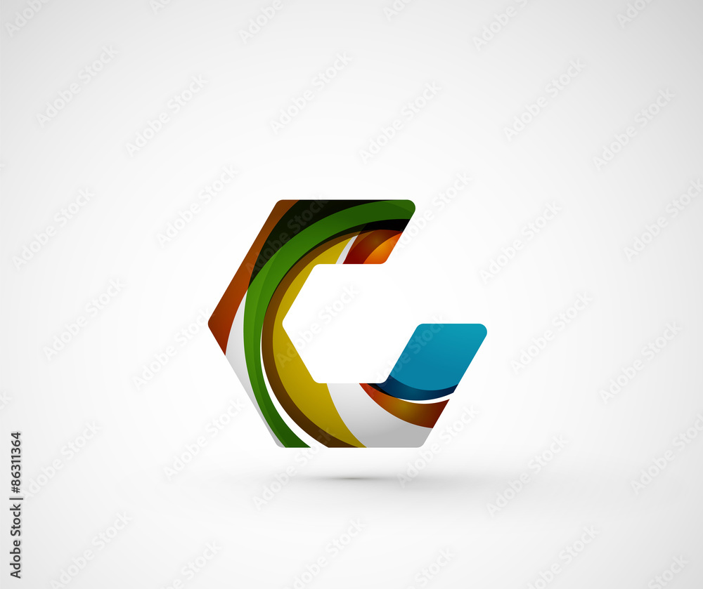 Abstract geometric company logo hexagon shape Abstract geometric company logo hexagon shape