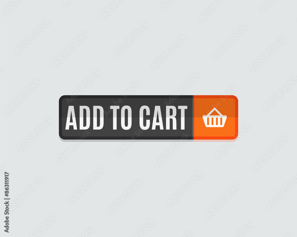Add to cart web button, online shopping, flat design Add to cart web button, online shopping, flat design