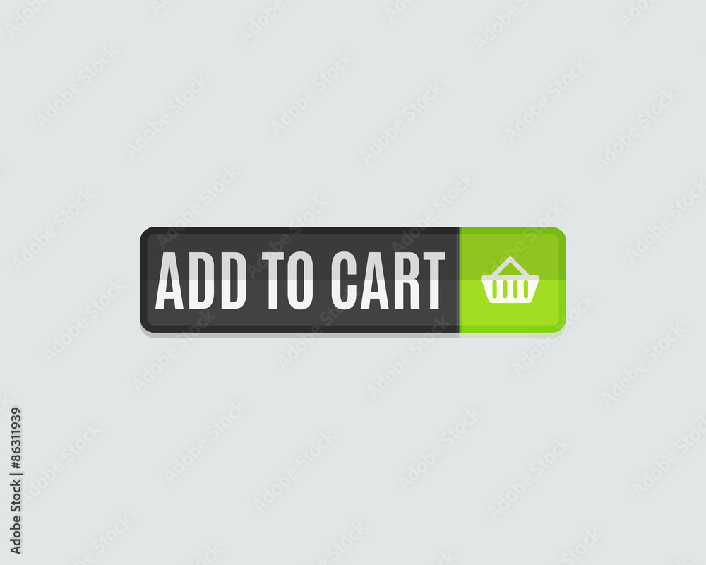 Add to cart web button, online shopping, flat design Add to cart web button, online shopping, flat design