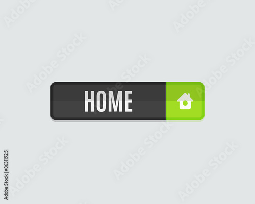Home web button, flat design