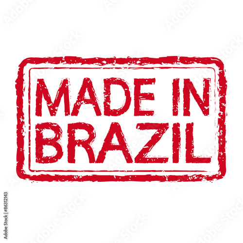 made in brazil stamp text Illustration