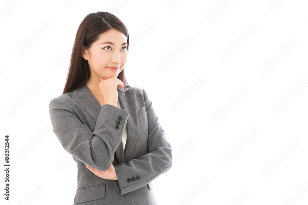 asian businesswoman isolated on white background asian businesswoman isolated on white background
