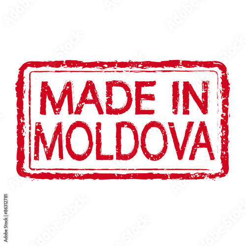 Made in MOLDOVA stamp text Illustration