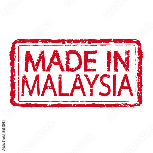 Made in MALAYSIA stamp text Illustration