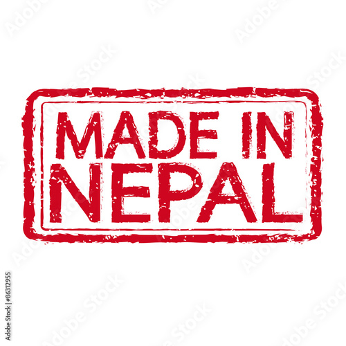 Made in NEPAL stamp text Illustration
