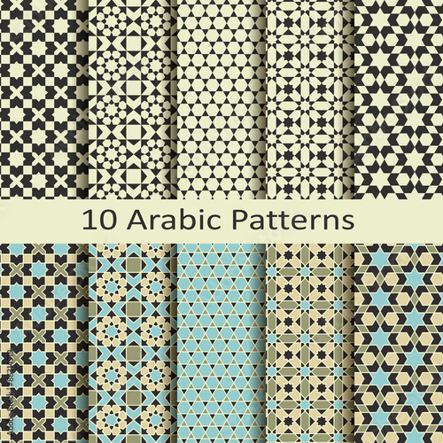 Set of ten arabic patterns
