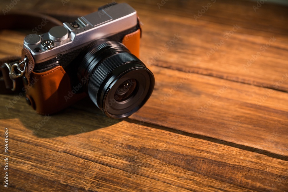 A beautiful brown fashioned camera 