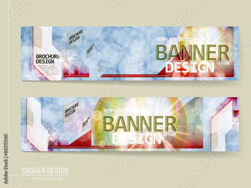 abstract banner template design