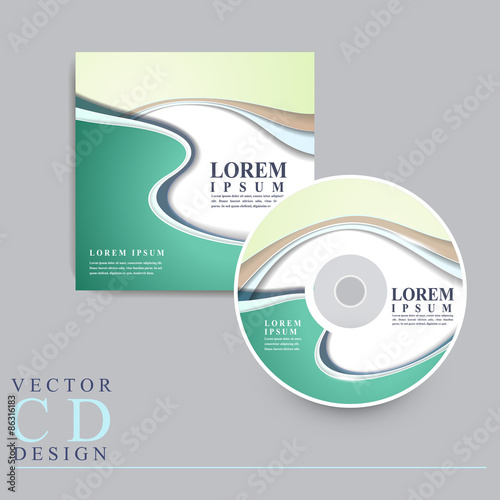 modern CD cover template design
