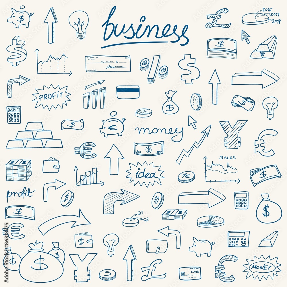 Sketchy money icons Sketchy money icons