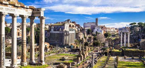 Great Rome - panoramic view of imperial forum