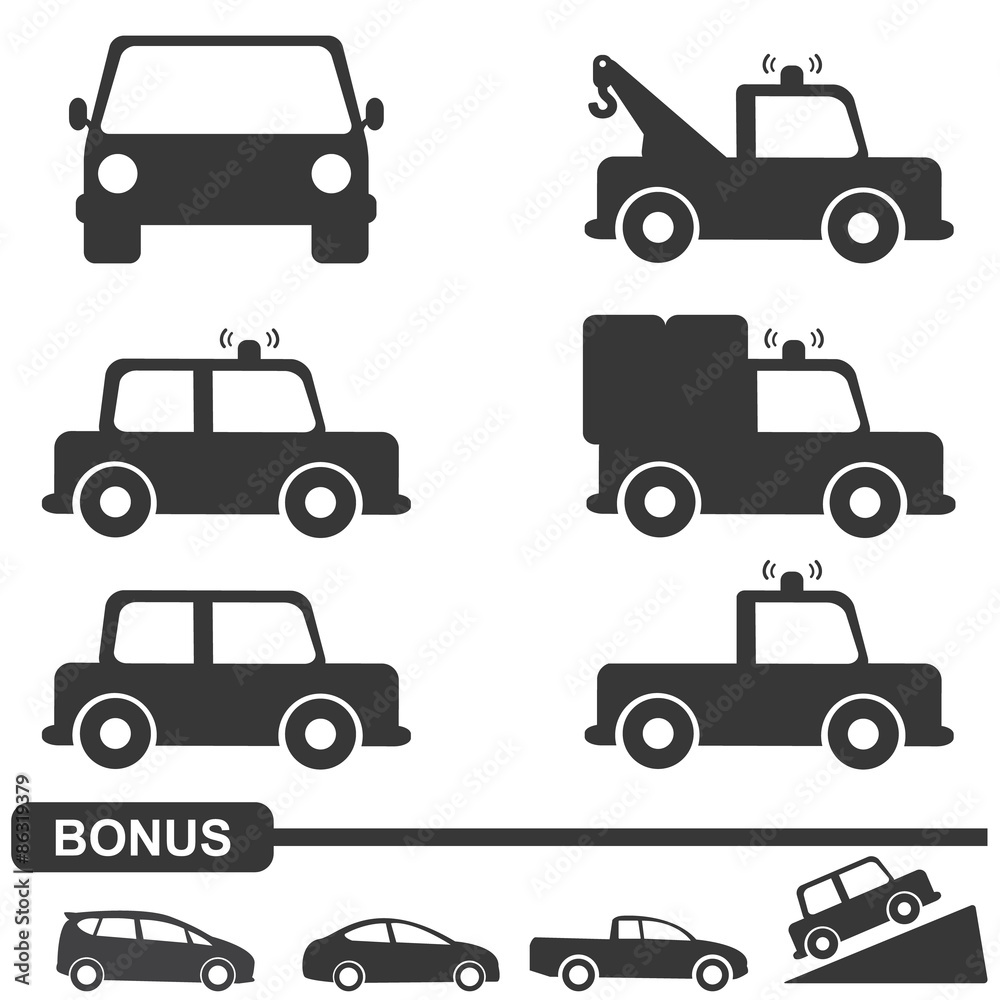 car icons vector illustration set car icons vector illustration set
