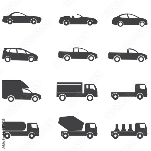 car icons vector illustration