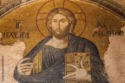 Naklejka bezklejowa Mozaika Chrystusa w Krainie Żywych
