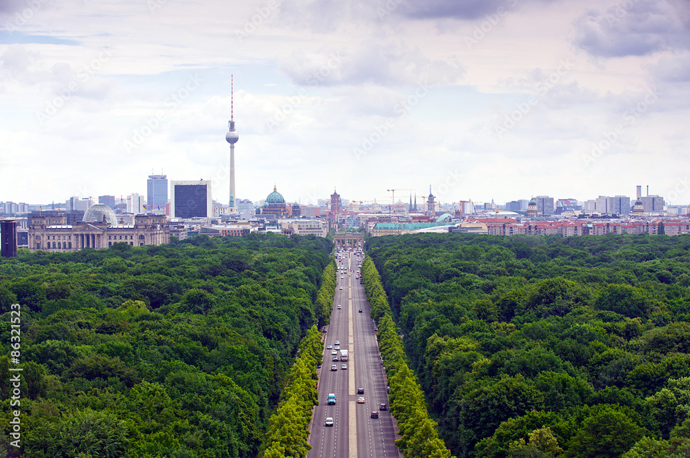 Naklejka premium Berlin cityline