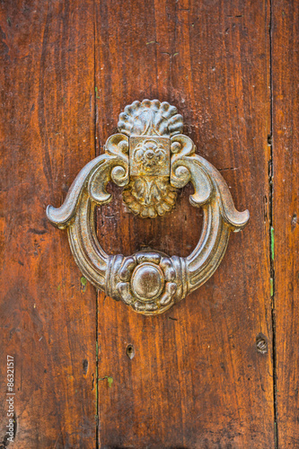door with metal knocker