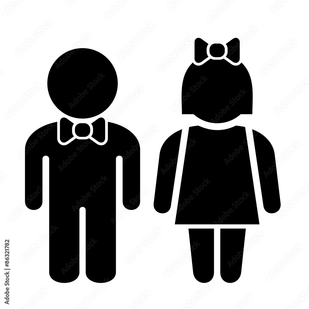 Man and Woman Icons, Toilet Sign, Restroom Icon, Pictogram Man and Woman Icons, Toilet Sign, Restroom Icon, Pictogram